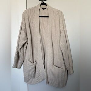Quince Cream Ribbed Cardigan